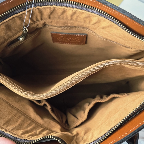 Patricia Nash Leather Calvi Watercolor Butterfly Satchel - Picture 8 of 10